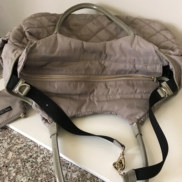 Kate Spade- gray Quilted Nylon Stevie Baby Bag - Picture 4 of 6